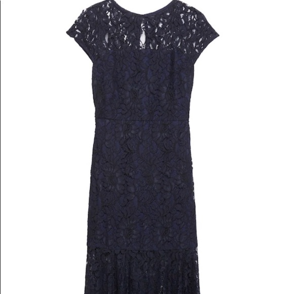 banana republic lace midi dress
